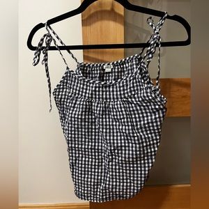 Aerie blue and white plaid size small